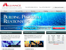 Tablet Screenshot of allianceinvestment.com